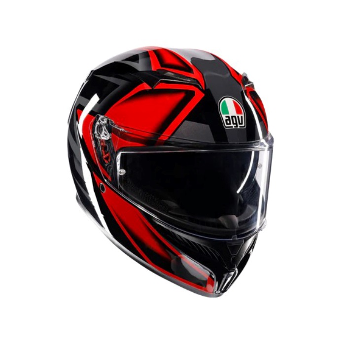 K3 008-COMPOUND Asian Fit フルフェイスヘルメット BLACK/RED｜フル
