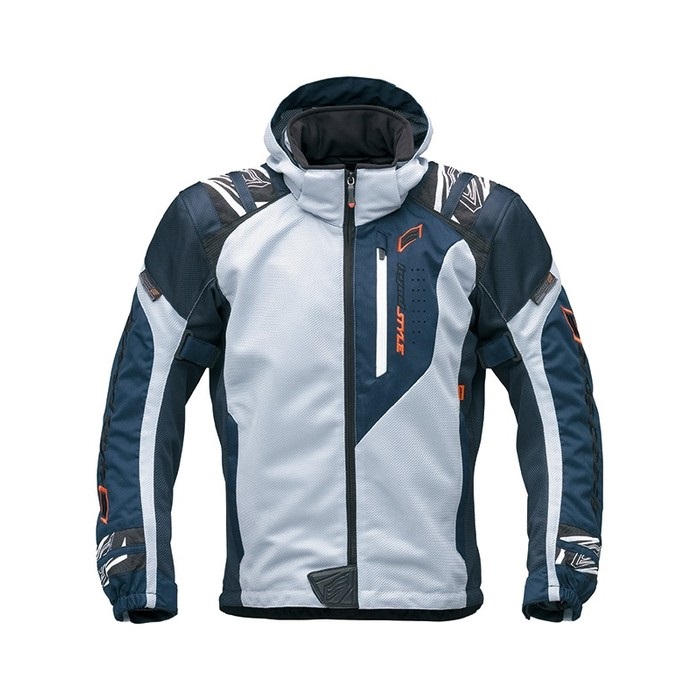 STJ029DS ST-X SPEED PARKA D3O NAVY/LIGHT GREY｜メッシュ