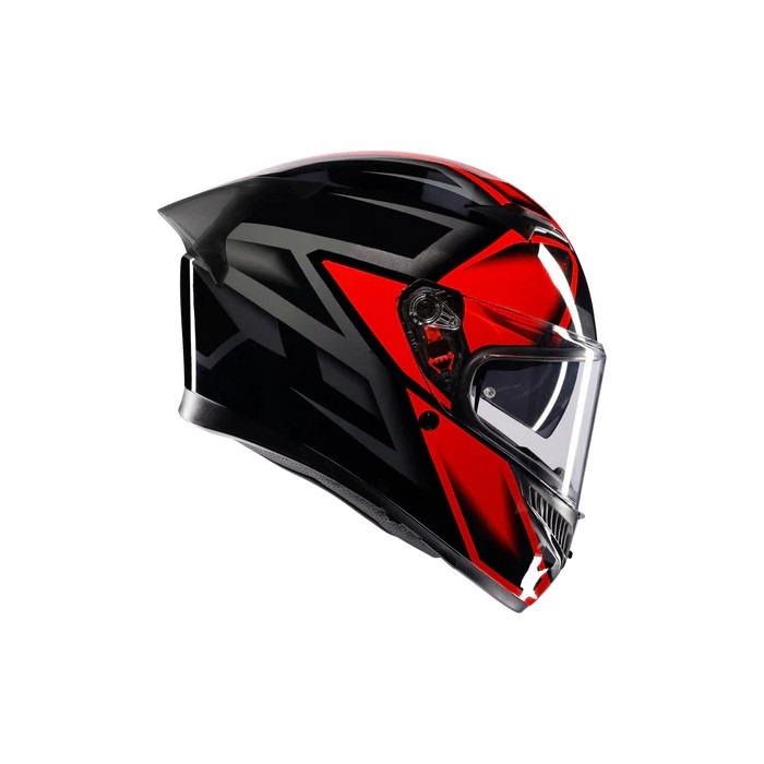 猫ちゃんフルフェイスヘルメットL59～60㎝ レッド K3 008-COMPOUND Asian Fit フルフェイスヘルメット BLACK/RED｜フル