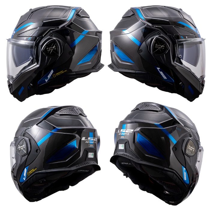 LS2 ジャパンフィットモデル ADVANT-X Fシステムヘルメット 青/黒 LS2 ジャパンフィットモデル ADVANT-X Fシステムヘルメット 青