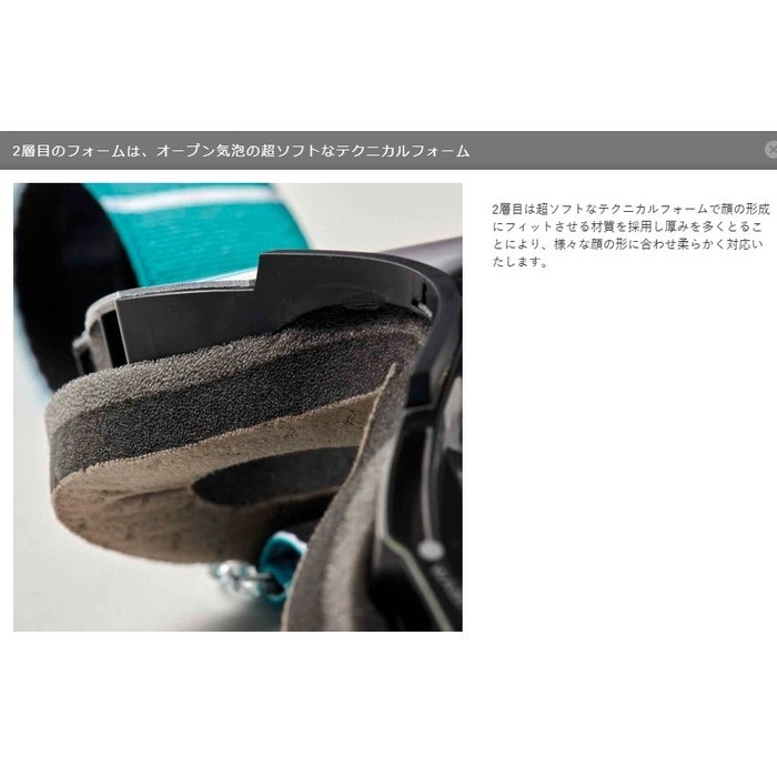 WABI ゴーグル スモークレンズ ブラック/グレー｜ゴーグル