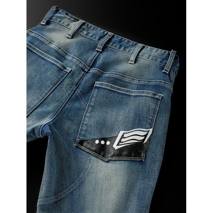 HYD804 HYOD HYOD COVEC BIKERS ZIP VENT INDIGO(aged-wash