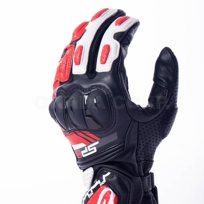 SP-8 v3 LEATHER GLOVE レザーグローブ 1304 BLACK WHITE BRIGHT