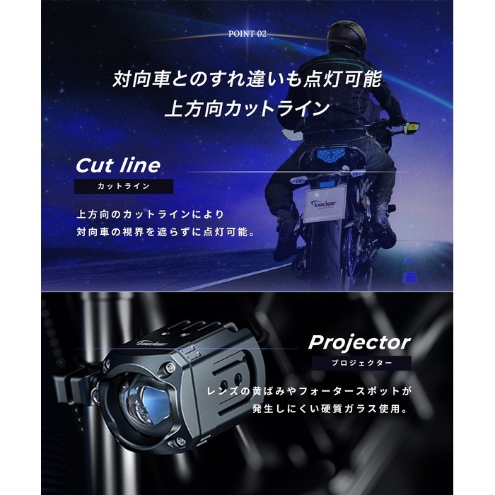 KDR-K11-W30 Cyber LED プロジェクター ライト 30Wx30W 車検対応