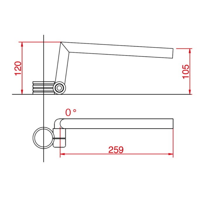 セパハン用 ハンドルバー左/右セット 【汎用】｜セパレートハンドル