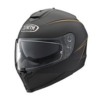 YF-9 ZENITH ピンストライプ フルフェイスヘルメット セミフラットブラック