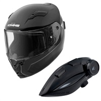 HK-170 FL フルフェイスヘルメット + KK-902 モーターサイクルインターカム 【Gloss Black】