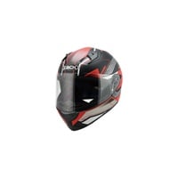 ZF-4 フルフェイスヘルメット HALFMADBLACK/RED/ZL