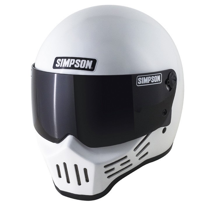 MサイズSIMSPON フルフェイスヘルメット ホワイトノーマルシールドもセット MサイズSIMSPON フルフェイスヘルメット ホワイトノーマル
