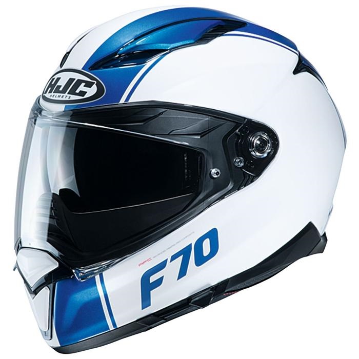 HJH194 F70 マーゴ フルフェイス WHITE/BLUE｜フルフェイスヘルメット