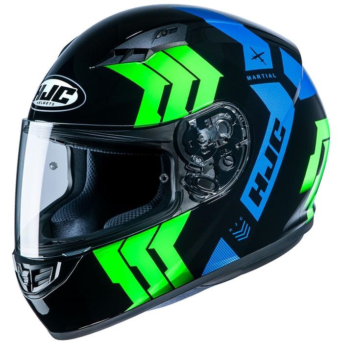 HJC フルフェイス BLACK/CS-15 MARTIAL　HJH212 HJH212 CS-15 マーシャル フルフェイスヘルメット BLACK/GREEN/BLUE