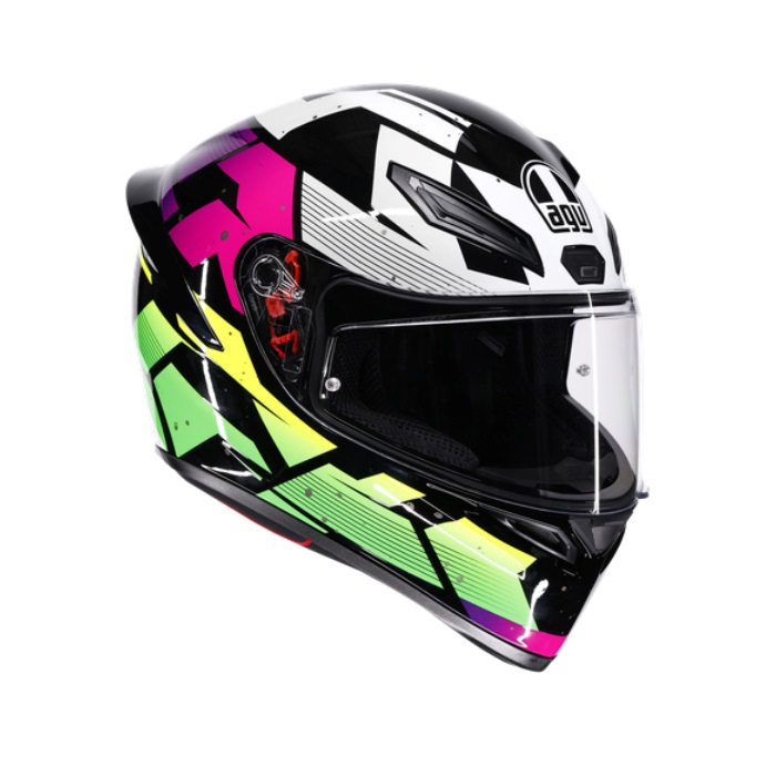 K1 S AGV JIST Asian Fit-PUNKPULSE BLACK/PURPLE/LIME｜フルフェイス