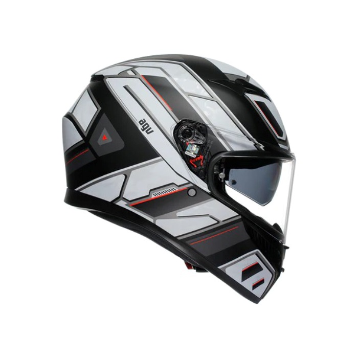 K3 019-RIVIA Asian Fit フルフェイスヘルメット MATT BLACK/WHITE