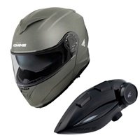 HK-171 FL システムヘルメット + KK-902 モーターサイクルインターカム 【Gunmetal】