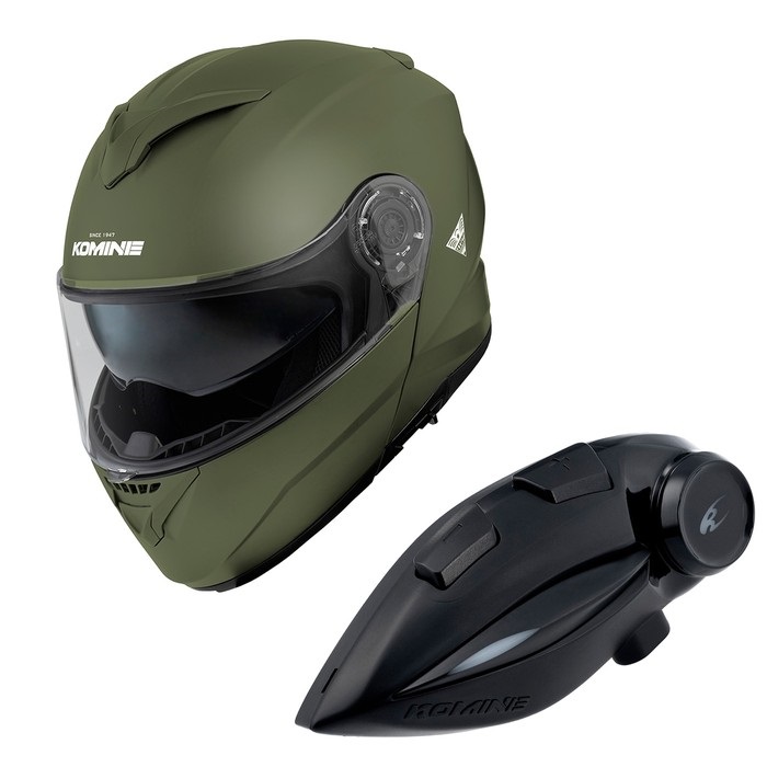 HK-171 FL システムヘルメット + KK-902 モーターサイクルインターカム