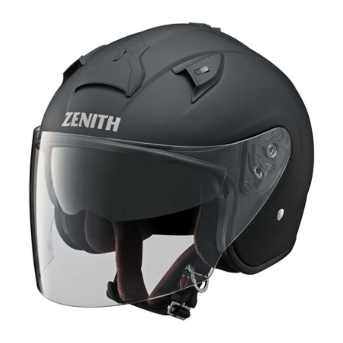 YJ-14 ZENITH オープンジェットヘルメット ラバートーンブラック 