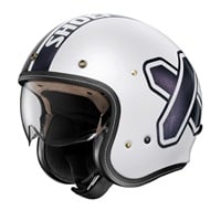 J･O+ (ジェイオー・プラス クロスロゴ2) CROSS LOGO2 TC-6 WHITE/BLACK ジェットヘルメット