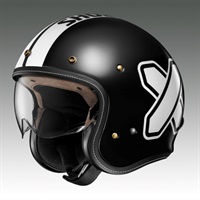 J・O+ CROSS LOGO 2 ジェイオー・プラス クロスロゴ ツー TC-5 BLACK/WHITE  ジェットヘルメット