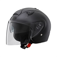 YJ-S ZENITH セミフラットブラック オープンフェイスヘルメット
