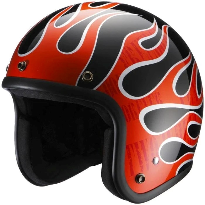 【在庫限り】 ヘルメット LX (61-62cm)(ブラック / レッド (FLAMEZ))