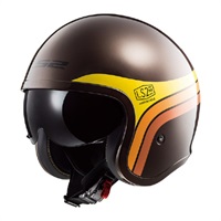 【在庫限り】SPITFIRE MATT BROWN ORANGE YELLOW スピットファイアー ブラウンオレンジイエロー ジェットヘルメット