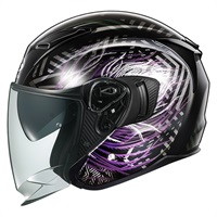 EXCEED-2 PLUME (エクシード2 プルーム) オープンフェイスヘルメット ブラックパープル