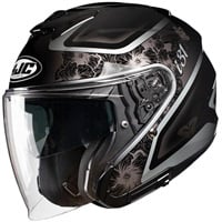 HJH274 i31 イオナ オープンフェイスヘルメット BLACK (MC5)