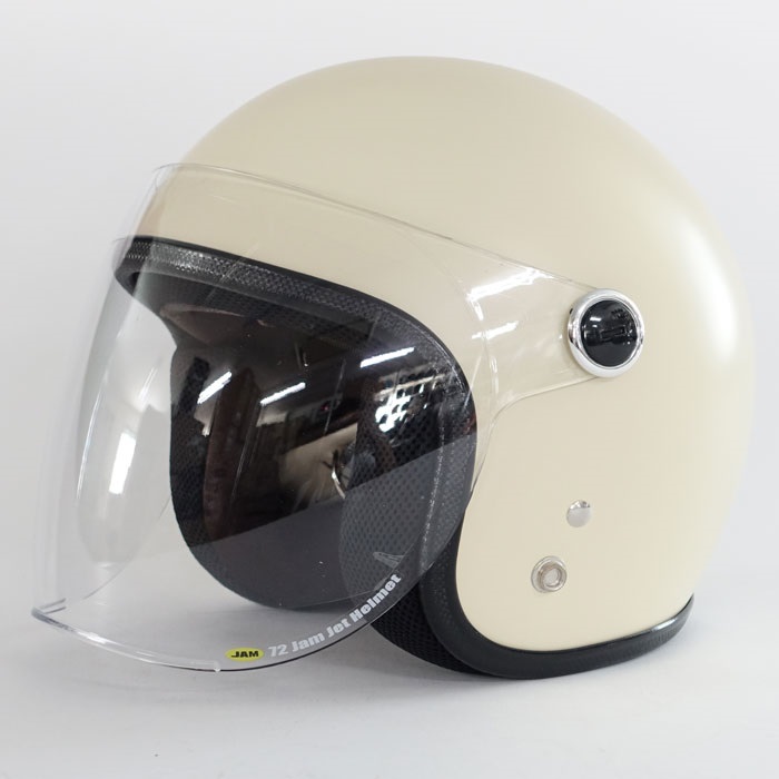 JPK-01 キッズヘルメット シールド付 マットアイボリー