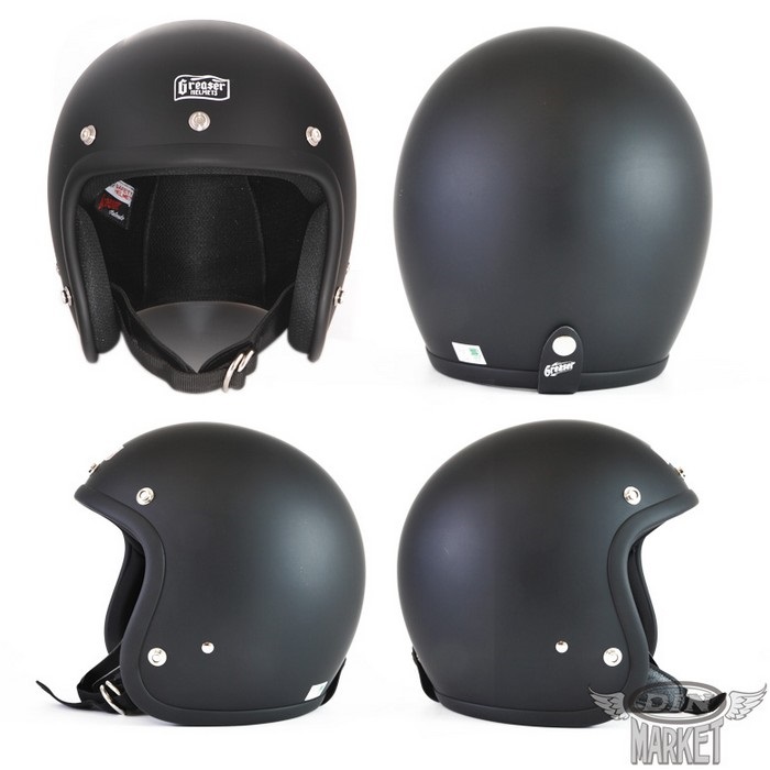 GREASER 60's PLAIN MAT BLACK｜ジェットヘルメット｜の通販なら