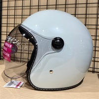 MOONEYES ジェットヘルメット クリーム　バブルシールド付き MOONEYES ジェットヘルメット クリーム バブルシールド付き