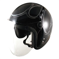 在庫限り】JL-65SR スモールJETシールド付 ソリッドブラック／ラメ