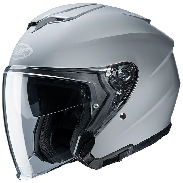 特価品セ HJH214 i30 ソリッド オープンフェイスヘルメット GRAY セキュリティ・セーフティ