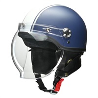 CROSS (クロス) CR-760 ハーフヘルメット マットネイビー×ホワイト フリー (57～60cm未満)