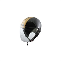 SQ-32 Shorty ハーフヘルメット SOLID.BLACK/GOLD