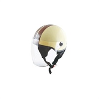 SQ-32 Shorty ハーフヘルメット IVORY/BROWN