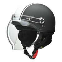 【人気商品】バイクヘルメット フルフェイス CROSS スタンダード ハーフマッ CROSS (クロス) CR-760 ハーフヘルメット マットブラック×ホワイト