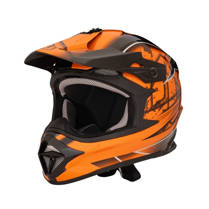 MT Helmets マットオレンジ黒ヘルメット マッドジャンパー2 カーボンハイブリッド オフロードヘルメット