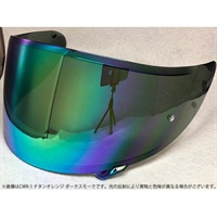 SHOEIヘルメット用 ミラーシールド CWR-1ピンロック ダークスモークベース