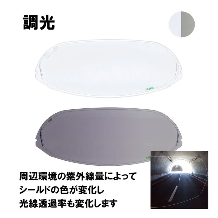 防曇シート付きTransitions PH フォトクロミックシールド 防曇シート付きTransitions PH フォトクロミックシールド SHOEI純正