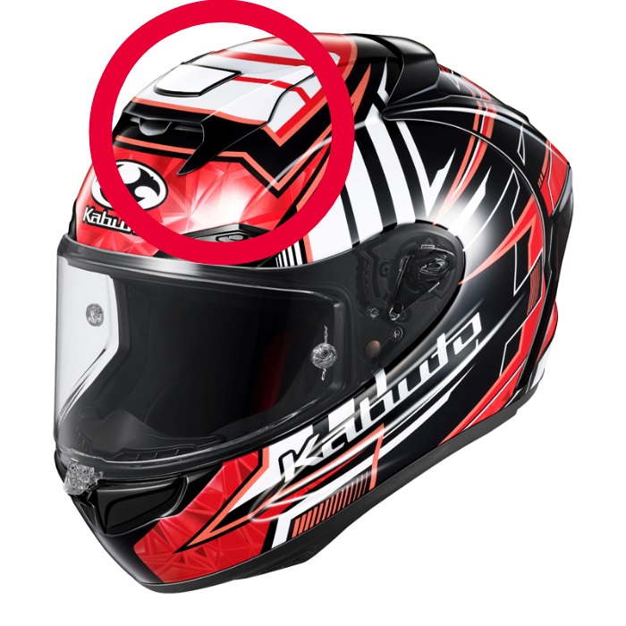 KF17ヘッドセンターベンチレーション  VELLIOヴェリオ(ヴェリオブラックレッド)