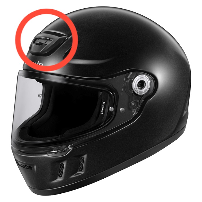 HYUGA FC24F ヘッドベンチレーション(ﾌﾞﾗｯｸﾒﾀﾘｯｸ)