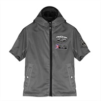 Short Sleeve See-through Mesh Jacket ショートスリーブ シースルーメッシュジャケット チャコール