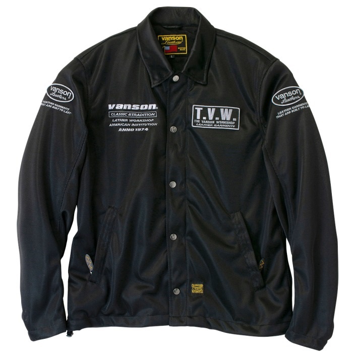 TVS2503S MESH COACH JACKET メッシュコーチジャケット ブラック / シルバー