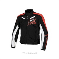 ELF EJ-S115 メッシュジャケット M ブラック&レッド 在庫限り】EJ-S115 スポルトメッシュジャケット Black&Red