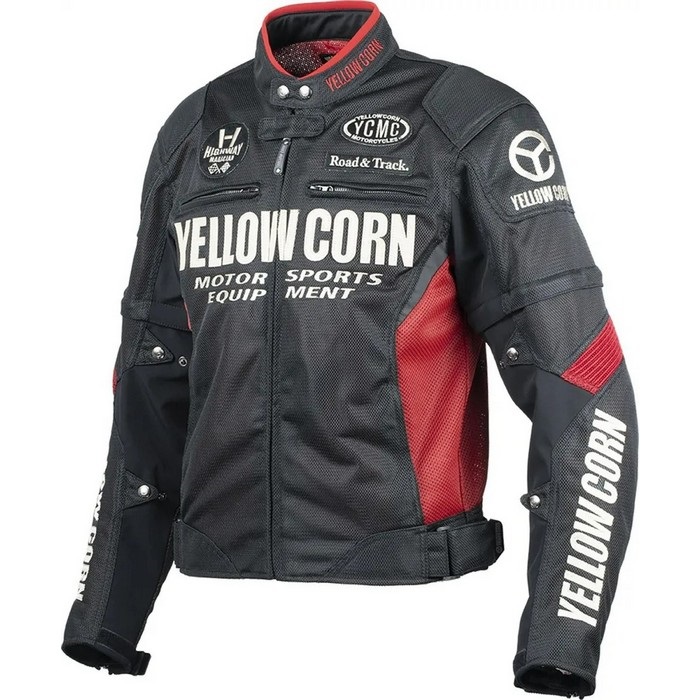 在庫限り】YB-6102メッシュジャケット BLACK/RED｜メッシュジャケット