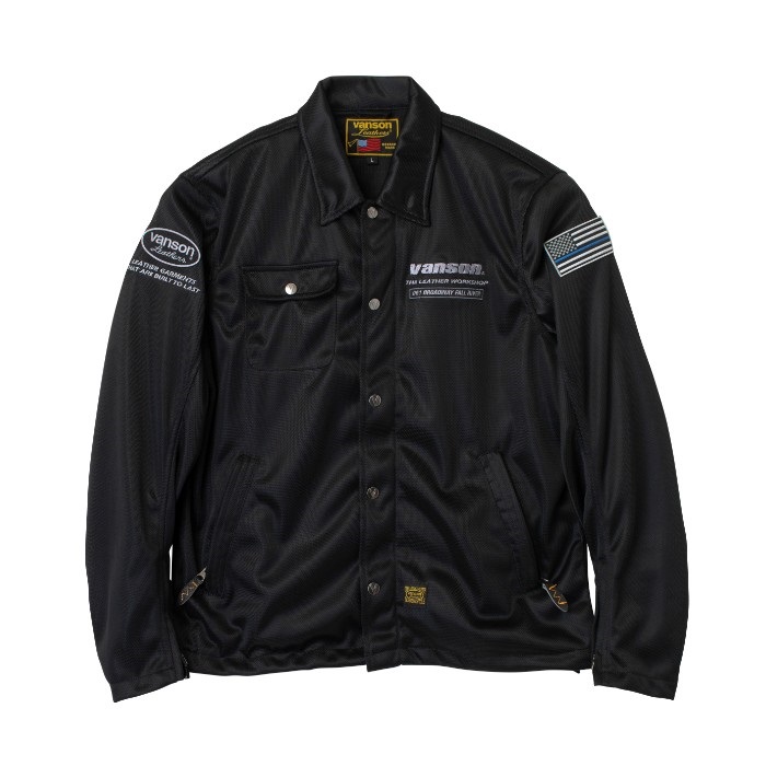 TVS2603S MESH COACH JACKET メッシュコーチジャケット ブラック