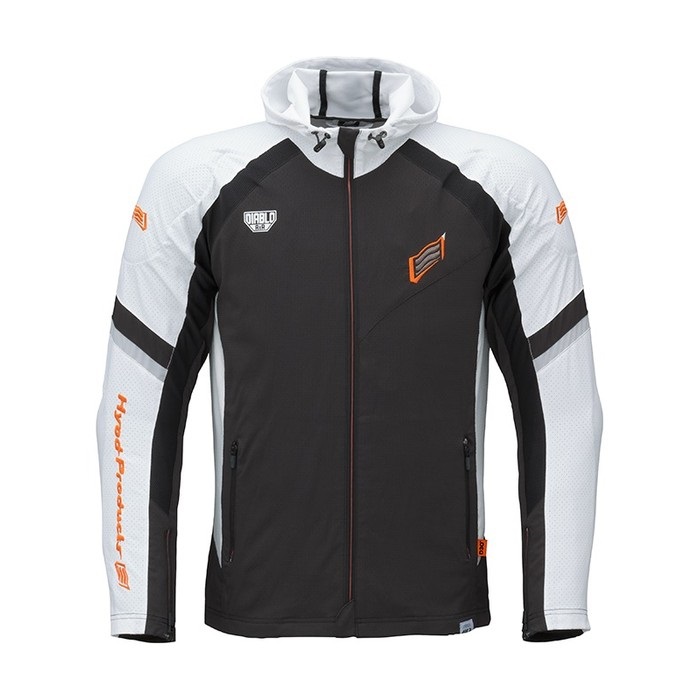 STJ310DNM ST-S UCHIMIZU VENTED D3O COOL DRY PARKA WHITE/BLACK