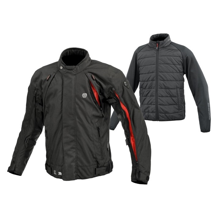 JK-5995 フルイヤーシステムジャケット セット 【Black Red】｜オール
