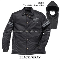BJ-N2254CH 中綿入りコーチジャケット BLACK/GRAY