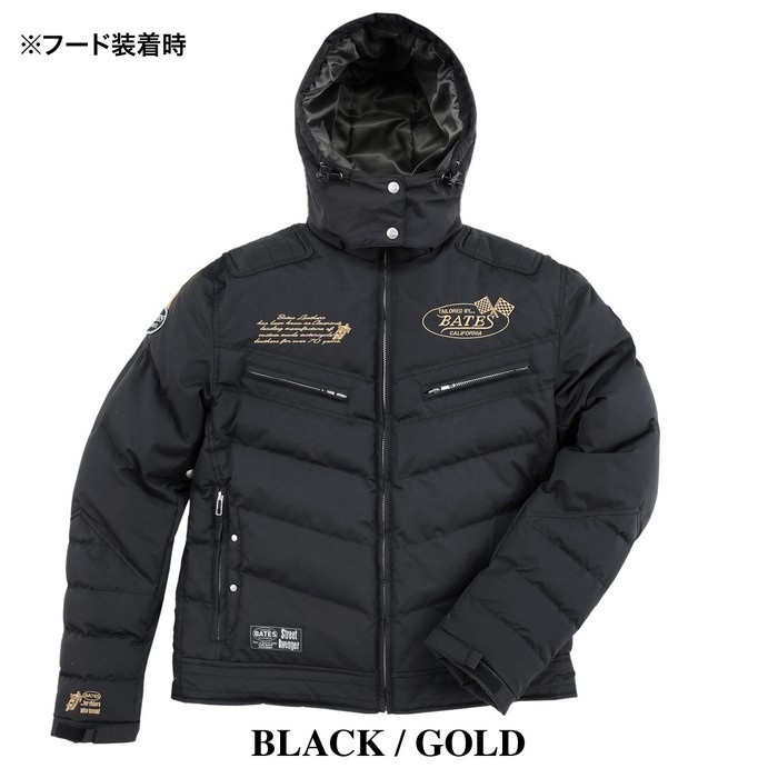 在庫限り】 SA-N2355 中綿入りナイロンジャケット BLACK/GOLD